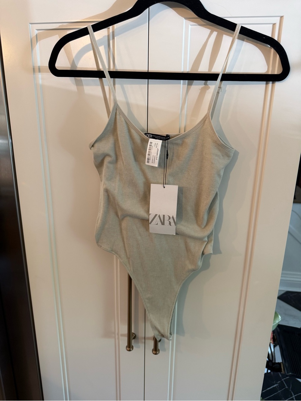 Zara Ribbed One-Piece Bodysuit